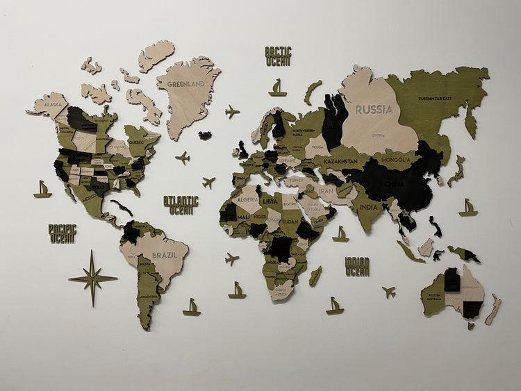 World Map without  backlighting