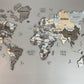 3D Multilayer wooden world map color Memory