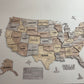 The USA 3D map with roads color Dark Nut