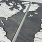 Wooden World Map Panel 1 for Wall with LED Lighting