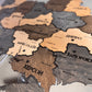 Ukraine LED map on acrylic glass with backlighting  between regions color Brut