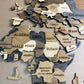 3D Multilayer wooden world map color Soulmar