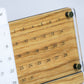 Universal Wooden Desk Calendar with Acrylic, Natural Oak Wood Logo