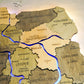 Wooden Multilayer Map of Poland with Illuminated Rivers, color Elis