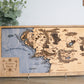 Middle-earth Wooden Map, 3D Wall Art, 19.7"x11.4" Unique Fantasy Gift