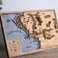 Middle-earth Wooden Map, 3D Wall Art, 19.7"x11.4" Unique Fantasy Gift