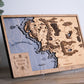 Middle-earth Wooden Map, 3D Wall Art, 19.7"x11.4" Unique Fantasy Gift