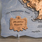 Middle-earth Wooden Map, 3D Wall Art, 19.7"x11.4" Unique Fantasy Gift Standard