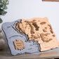 Middle-earth Wooden Map, 3D Wall Art, 19.7"x11.4" Unique Fantasy Gift Standard