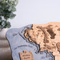 Middle-earth Wooden Map, 3D Wall Art, 19.7"x11.4" Unique Fantasy Gift Standard