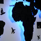 LED 3D Multilayer world map color Nero