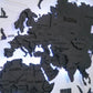 LED 3D Multilayer world map color Nero