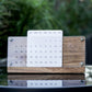 Universal Wooden Desk Calendar with Acrylic, Natural Oak Wood