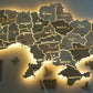 Ukraine LED map on acrylic glass with backlighting  between regions color Light Tree