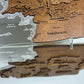 The Middle-earth map, in Rosewood color, measures 50x28 cm