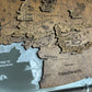 The Middle-earth map, in Rosewood color, measures 50x28 cm