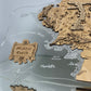 The Middle-earth map, in Natural color, measures 50x28 cm Transparent