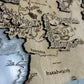 The Middle-earth map, in Natural color, measures 50x28 cm Transparent