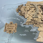 The Middle-earth map, in Natural color, measures 50x28 cm Transparent