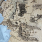 The Middle-earth map, in Natural color, measures 50x28 cm Transparent