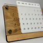 Universal Wooden Desk Calendar with Acrylic, Natural Silver Bark Wood