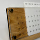 Universal Wooden Desk Calendar with Acrylic, Natural Silver Bark Wood