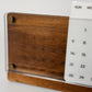 Universal Wooden Desk Calendar with Acrylic, Natural Walnut Wood