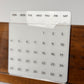 Universal Wooden Desk Calendar with Acrylic, Natural Walnut Wood