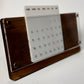 Universal Wooden Desk Calendar with Acrylic, Natural Walnut Wood