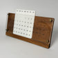 Universal Wooden Desk Calendar with Acrylic, Natural Walnut Wood