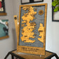 Game of Thrones map, in Prime color, measures 50x30 cm