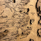 Game of Thrones map, in Rosewood color, measures 50x30 cm