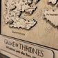 Game of Thrones map, in Natural color, measures 50x30 cm