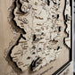 Game of Thrones map, in Natural color, measures 50x30 cm