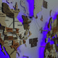 LED 3D Wooden Multilayer world map color Dublin