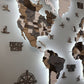 LED 3D Multilayer wooden world map color Loft 2