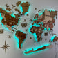 LED 3D Multilayer world map color Memphis