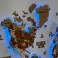 LED 3D Multilayer world map color Memphis