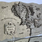 The Middle-earth map, in Grey color, 50x28 cm