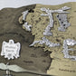 The Middle-earth map, in Verde color, 50x28 cm