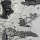 The Middle-earth map, in Black&Grey color, 50x28 cm