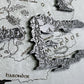 The Middle-earth map, in Black&Grey color, 50x28 cm