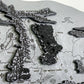 The Middle-earth map, in Black&Grey color, 50x28 cm