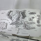 The Middle-earth map, in White color, 50x28 cm