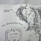 The Middle-earth map, in White color, 50x28 cm