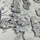 The Middle-earth map, in White color, 50x28 cm