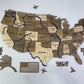 The USA 3D map with rivers and roads color Wonder