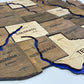 The USA 3D map with rivers and roads color Wonder