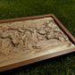 3D world map color Natural, Topographic map, 100x50x4 cm (39.4x19.7x2 in)