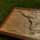 3D world map color Natural, Topographic map, 100x50x4 cm (39.4x19.7x2 in)